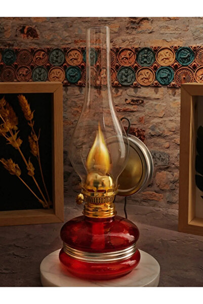Sözen Klasik Nostaljik Gaz Lambası Vintage 33x14cm Dekoratif ve Aydınlatma Am...