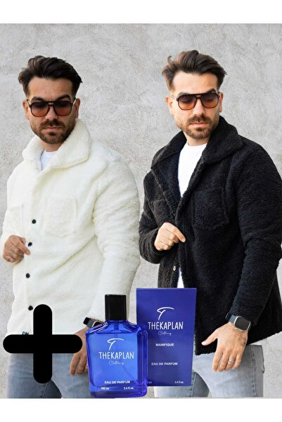 OTAKU Pack of 2 Unisex Plush Fleece Cardigan and 100 ml Perfume