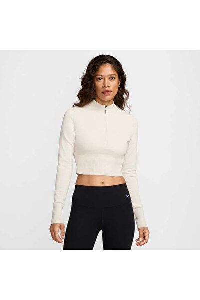 Nike NSW Chill Knit Qz Crop Kadın Sweatshirt