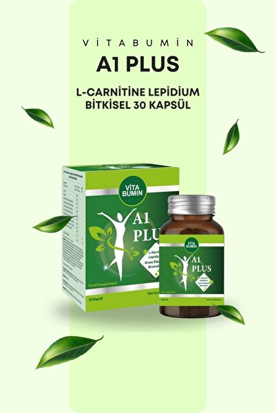 VİTABUMİN A1 Plus L-carnitine Lepidium - Bitkisel 30 Kapsül 1 Adet A1