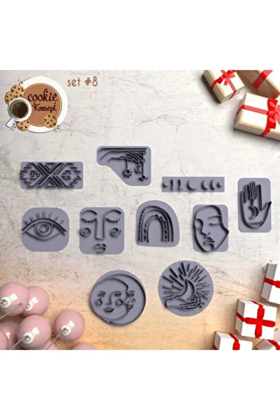 CookieKonsept Καλούπια από πολυμερικό πηλό / Σετ κεραμικών σφραγίδων