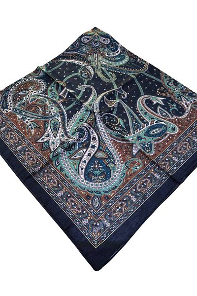 Bytoktay 120X120 CM ETRO MODEL Eșarfă moale cusut manual DESIGN SPECIAL DIMENSIUNE MARE TESTERE