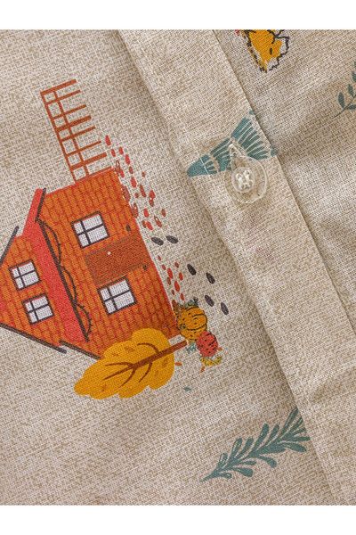 LC Waikiki Set cuvertură dublă cu imprimeu bej LCW HOME