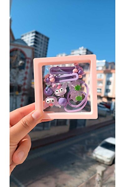 EMKSHOP SET DE CATĂLI KUROMI CU CUTIE PĂTRATĂ TRANSPARENTĂ (CATĂLI PENTRU CERCEI CU CLIP, CATĂLI CU LEGĂTURĂ)