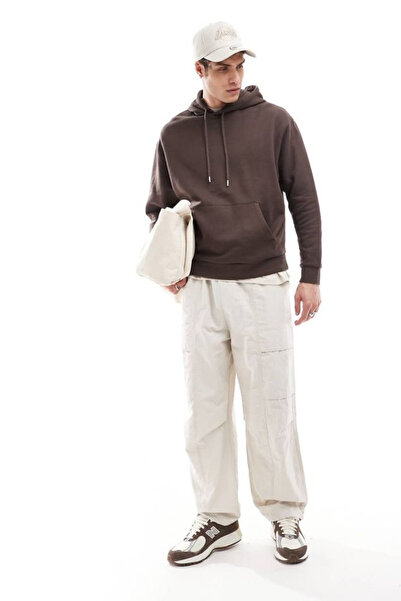 Superlife Мъжка качула с широка кройка, подплатена с флис, 3-слойна дебела суитшърт spr25sw55