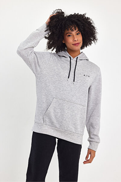 Superlife Γυναικείο φούτερ με κουκούλα, άνετο και άνετο, με φλις εσωτερικά, 3 κλωστές, κεντημένο με αέρα, φούτερ spr24swK07