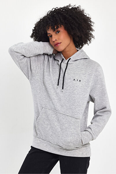 Superlife Γυναικείο φούτερ με κουκούλα, άνετο και άνετο, με φλις εσωτερικά, 3 κλωστές, κεντημένο με αέρα, φούτερ spr24swK07