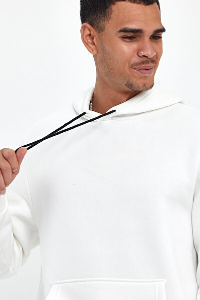 Superlife Men's Hooded Comfortable Fit Fleece Lined 3-Thread Thick Sweatshirt Spr25Sw55