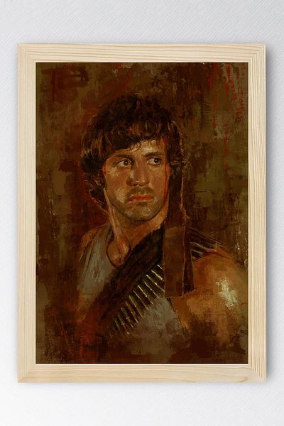 Saturn Tablou cu ramă Rambo - Tablou poster Rambo Fim