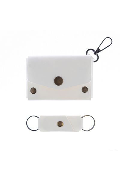 Miaju White Color Leather Coin Purse Set with Hooks, Best Gift for Special Occasions