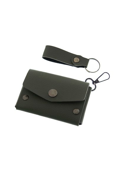 Miaju Green Color, Leather, Coin Purse Set with Hook, Best Gift for Special Occasions, Special Production