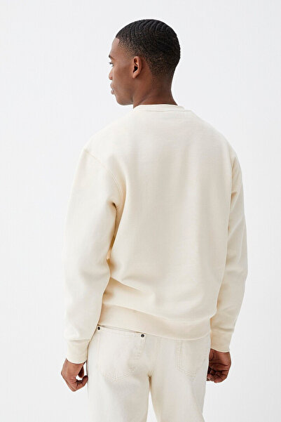 Superlife Ανδρικό φούτερ με λαιμόκοψη με άνετη εφαρμογή 3 κλωστών με εσωτερικό φλις SPR25SW36