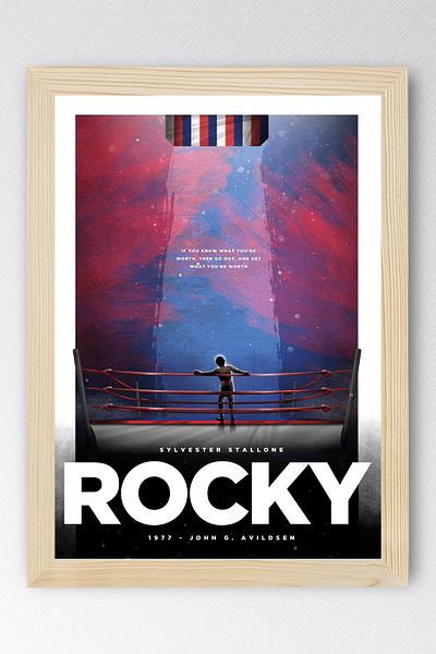 Saturn Rocky Framed Painting - Rocky Fim Poster Painting