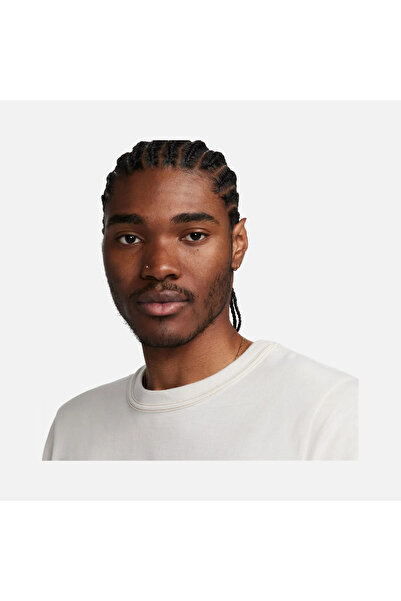 Nike Life κοντομάνικο πλεκτό βαμβακερό ανδρικό λευκό αθλητικό μπλουζάκι fn2645 030