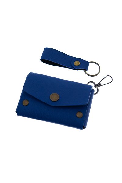 Miaju Saks Blue Colored Leather Coin Purse Set - Best Gift for Special Occasions, Special Production