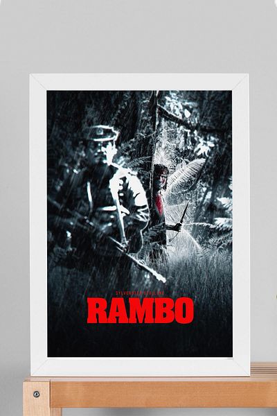 Saturn Tablou cu ramă Rambo - Tablou poster Rambo Fim