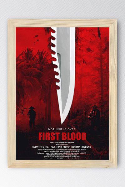 Saturn Tablou cu ramă Rambo - Tablou poster Rambo Fim
