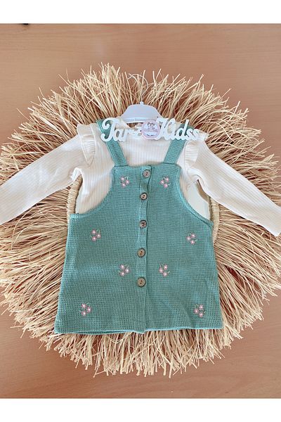 EBRU ÖZÖRGÜCÜ Girl's Buttoned Salopette Dress