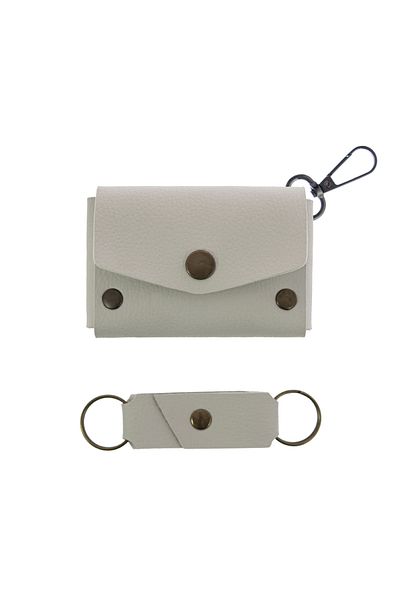 Miaju Stone Color Leather Coin Purse Set with Hooks, Best Gift for Special Occasions