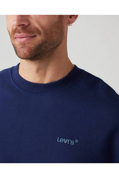 Levis Мъжки велосипеден суитшърт с обикновен дизайн - AUTHENTIC CREW SARGASSO A9244-0002
