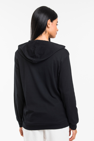 Superlife Γυναικείο φούτερ με κουκούλα, άνετο και λεπτό, με στάμπα Willamsburg Brooklyn spr24swk123