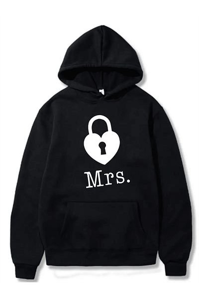 aynewmoda Print Hooded Sweatshirt for Valentine's Day