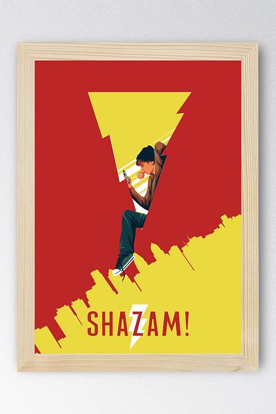 Saturn Shazam Framed Painting - Shazam Fim Poster Painting