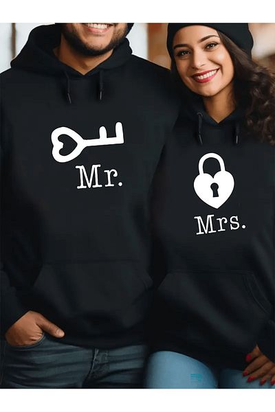 aynewmoda Print Hooded Sweatshirt for Valentine's Day