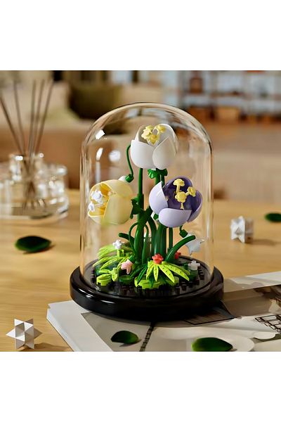 DEK 160 Pieces Tulip Flower Arrangement - 10.5 cm Gift Hobby and Decoration