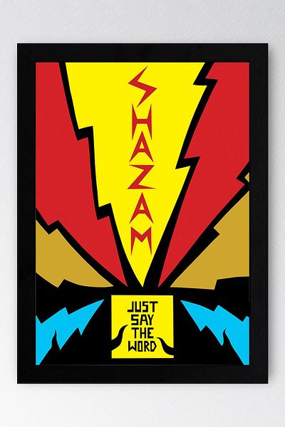 Saturn Shazam Framed Painting - Shazam Fim Poster Painting