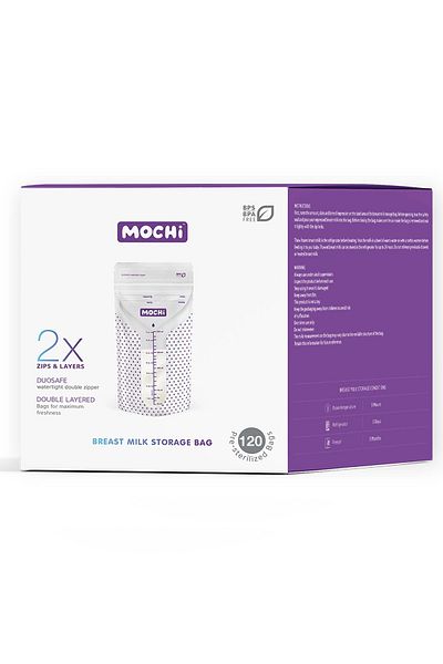 Mochi Breast Milk Storage Bag 120 Pieces