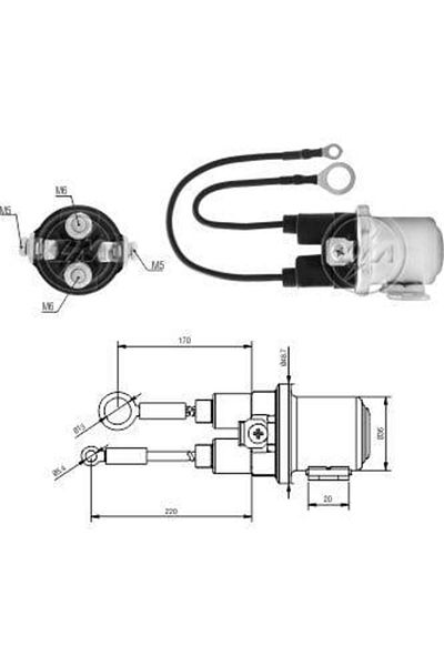 ZM 24v Marş Yardımcı Ara Otomatik Mıtsubıshı Tipi Kablolu (ÇİFT ÇIKIŞ)