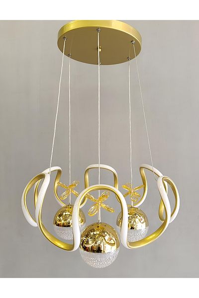 TREND 3Stage Cloud Candy Bulk Modern Static Gold Led Chandelier