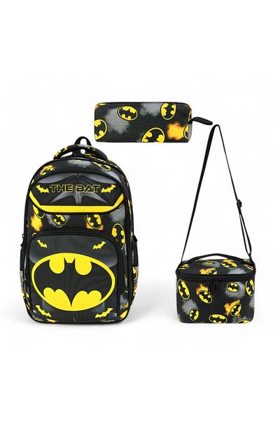 Baginn Set de 2 ghiozdane pentru școala primară >Cutie de prânz cu termos 42*30 cm Geantă primară pentru bărbați