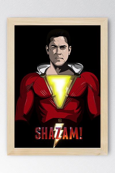 Saturn Shazam Framed Painting - Shazam Fim Poster Painting