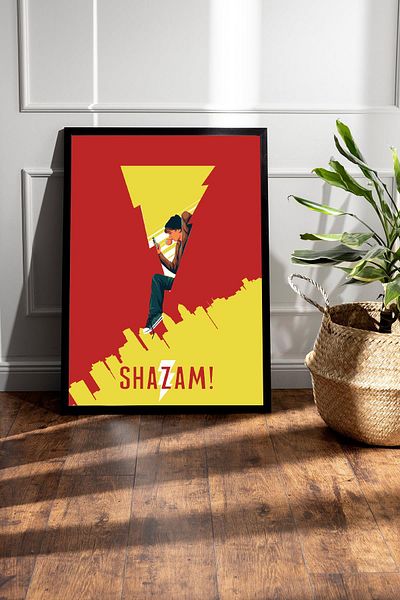 Saturn Shazam Framed Painting - Shazam Fim Poster Painting