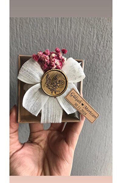 ALAZ TASARIM HOBİ Kutulu Lotus Mum Söz, Nişan, Nikah, Mevlüt, Doğum günü, Düğ...