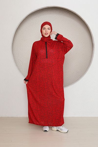 Kutay Collection Half Zipper Wrap Hijab Women's Prayer Dress