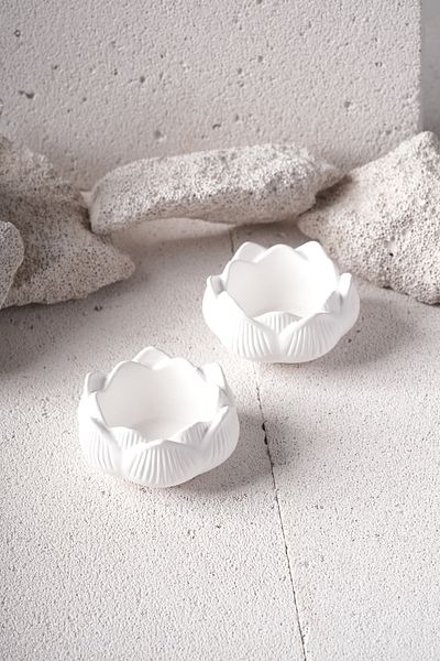 ALCSTORE Lotus Set of 2 Candle Holders Decorative Box