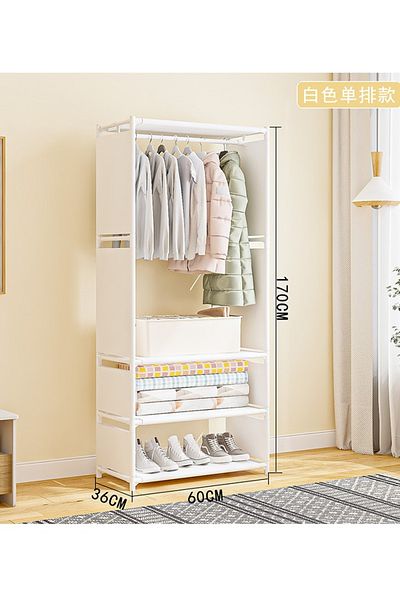 ALMUFARREJ Stylish and durable white clothes hanger and organizer with shelves