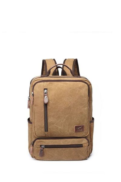 CACTİVE Cactive Canvas Light Brown Unisex Backpack Ctv1260
