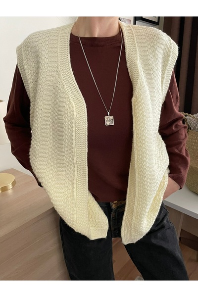 2020 Atelier El Örmesi Çeyizlik Yelek Anne Yelek Handmade El Yapımı Örgü Yelek