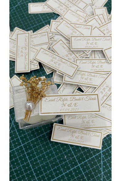 ARLetikettasarım 50 de bucăți sticle de colonie și cutie de lumânări - card de decor 2x6 cm