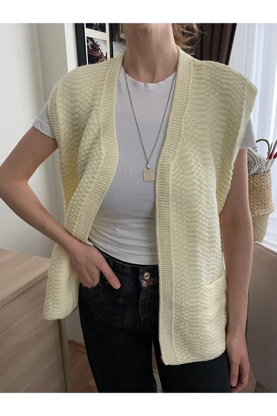 2020 Atelier El Örmesi Çeyizlik Yelek Anne Yelek Handmade El Yapımı Örgü Yelek