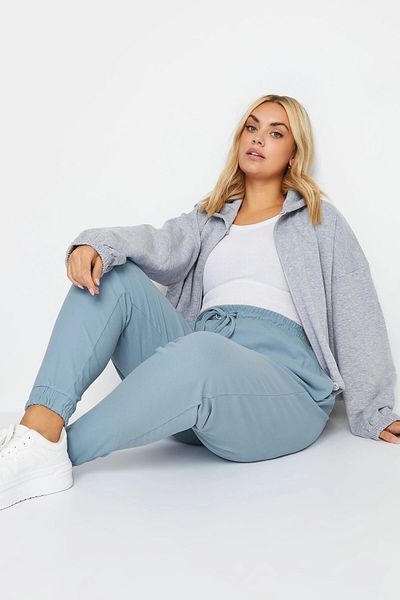 Stil Diva Pantaloni de jogger cu talie elastică și picior de mărime mare - 303012