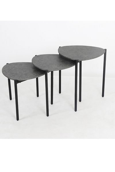 TrentonGCC Set of 3 Modern Round Nesting Tables