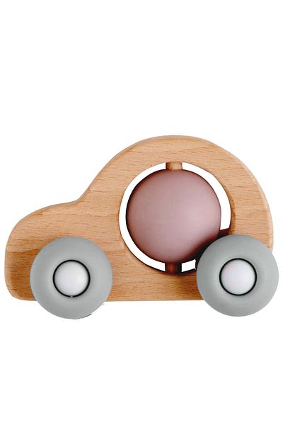 LUQU BABY LUQU Silicone + Wood Teether- Car