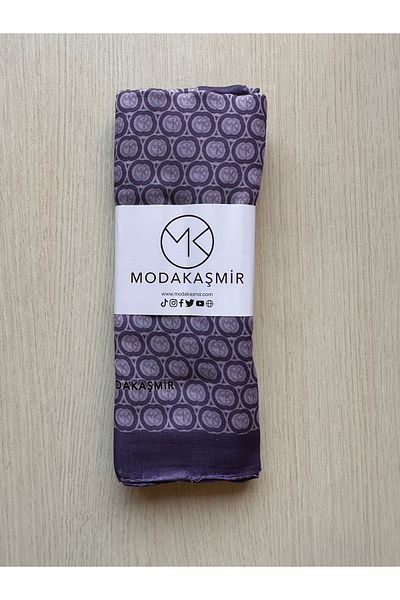 Modakaşmir Circle Mk Pattern Cotton Shawl