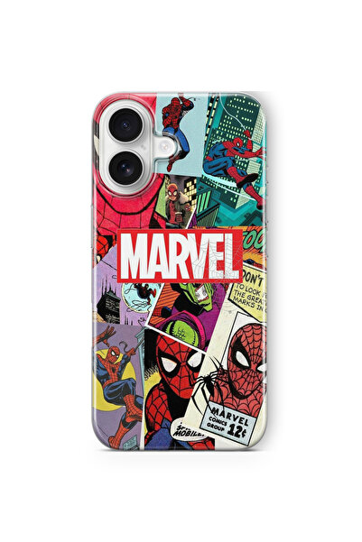 Multitronic iPhone 16 Uyumlu Marvel Tasarım Baskılı Şeffaf Kılıf