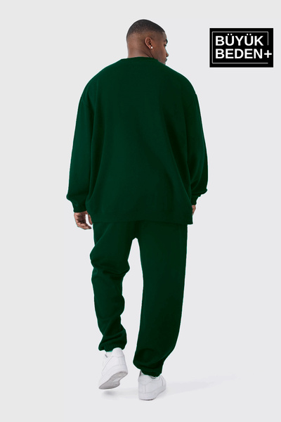 Superlife Μεγάλο μέγεθος με ελαστικό πόδι, μεγάλο μέγεθος Brooklyn με στάμπα, λεπτό παντελόνι φούτερ SPR24BEA49